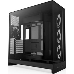 Torre PC Torre NZXT H9 Flow RGB Ventana Lateral Vidrio Templado ATX/EATX Iluminación, Negra