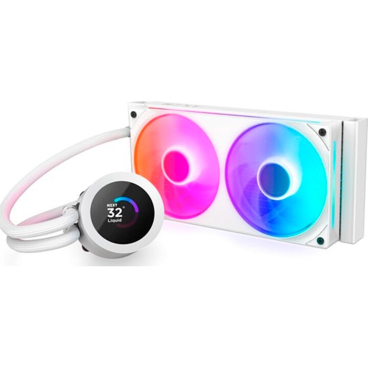 NZXT Kraken Plus RGB Refroidissement Liquide 240 mm 2 Ventilateurs Blanc LED TFT