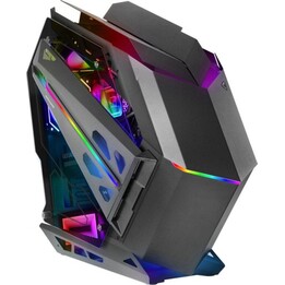 Custodia da gaming Mars Gaming MC-TITAN XXL ATX RGB con doppia striscia LED e illuminazione frontale ARGB - Nera