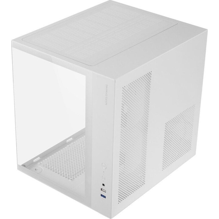 Mars Gaming MCV-ONE PC Tower ATX Gaming Case com painel lateral duplo de vidro temperado e ventoinha traseira FRGB de 12 cm (bra