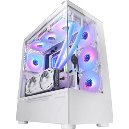 Mars Gaming MC-ULT Caja Gaming Custom XXL E-ATX Doble Cristal Templado Puerta Lateral, blanca
