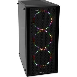 Boîtier PC I-Box Cetus 903 avec fenêtre latérale, éclairage couleur et gestion des câbles