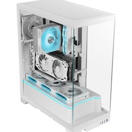 Custodia per PC mid-tower Mars Gaming MC-PRISMA triplo vetro ARGB bianco ATX