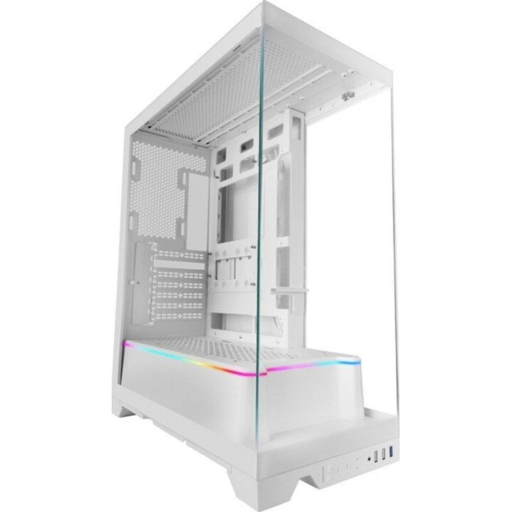 Torre PC Caja Mars Gaming MC-PRISMA Triple Cristal ARGB Blanco Semitorre ATX
