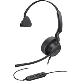 Yealink UH42 - USB-Mono-Ohrhörer mit Mikrofon für PC-Computer, Ohrhörer mit Kabel