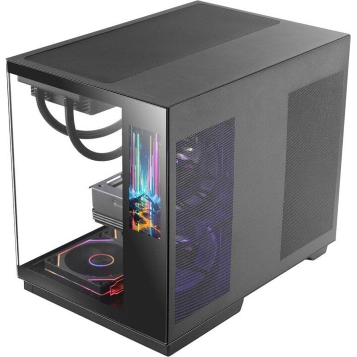 Custodia Tower per PC Mars Gaming MC-MIRAGE ATX con schermo LCD IPS da 7,2" e vetro temperato