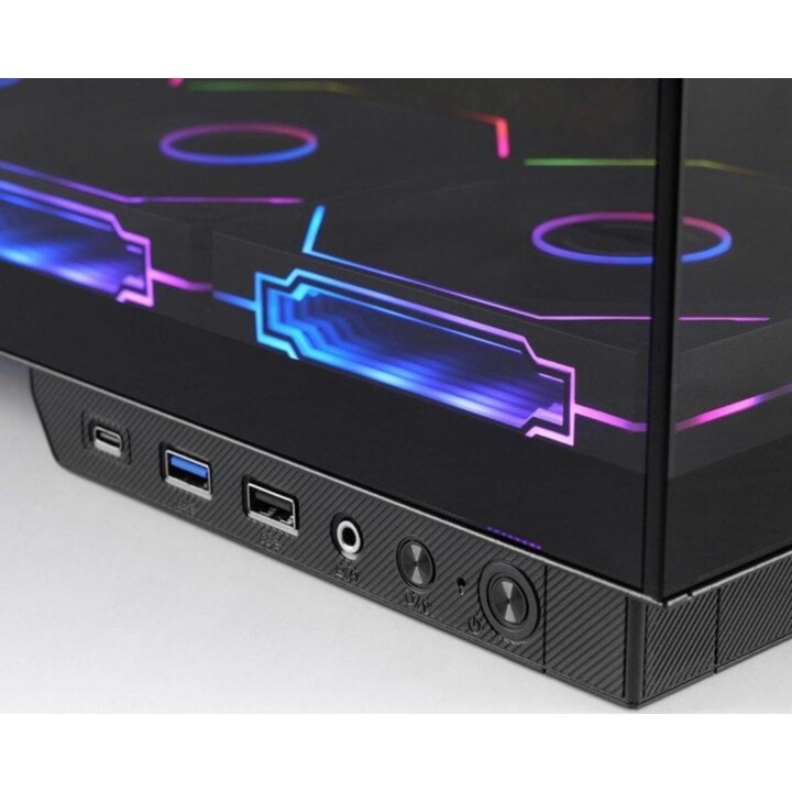 Custodia Tower per PC Mars Gaming MC-MIRAGE ATX con schermo LCD IPS da 7,2" e vetro temperato
