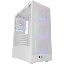 Mars Gaming Mc-nebula Atx Gaming Box 4 Ventilateurs Argb 120mm Cablehatch Verre Trempé Blanc