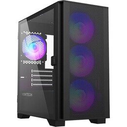 Custodia per PC Montech Air100argbb nera, filtro antipolvere, gestione cavi