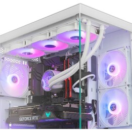 NOX Hummer ASTRA NEO PC Tower, ATX Mid-Tower, doppelt gehärtetes Glas, USB-C, Weiß