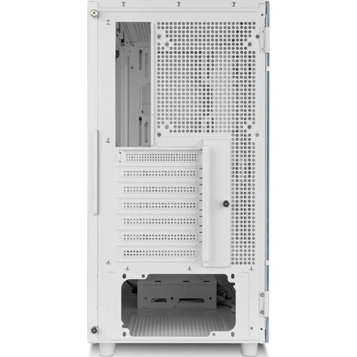 Nox Hummer Mid-Tower PC-Gehäuse mit BIOS und 8-Zoll-LCD-Bildschirm, Weiß
