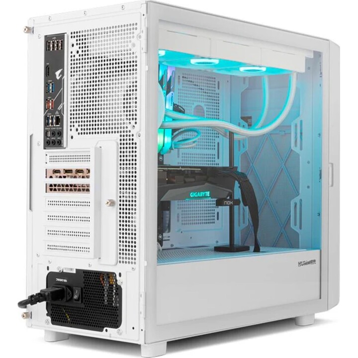 Caja Pc Nox Semitorre Hummer Bios pantalla LCD 8", Blanco