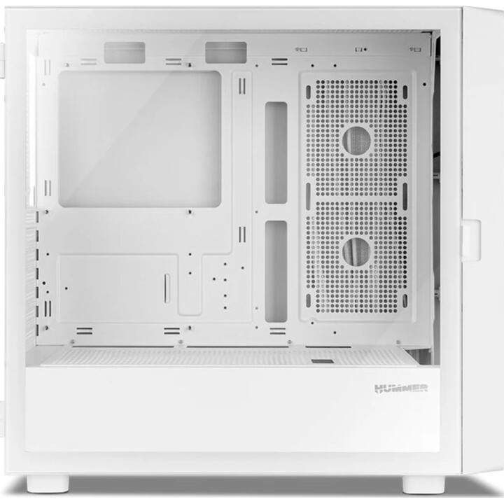 Caja Pc Nox Semitorre Hummer Bios pantalla LCD 8", Blanco