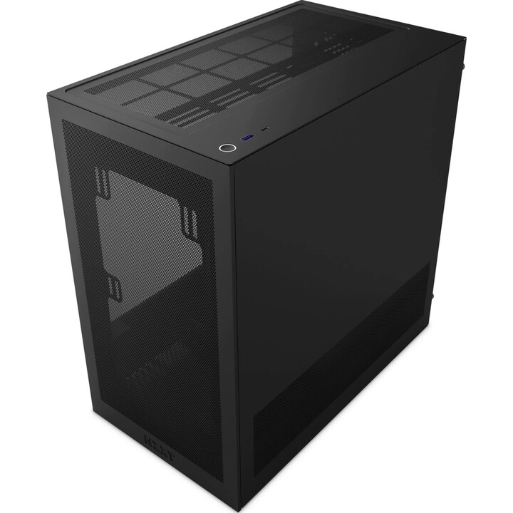 NZXT H3 Flow Black Tempered Glass PC Tower Micro ATX Mini-ITX Midi Tower