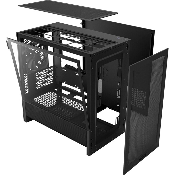 NZXT H3 Flow Black Tempered Glass PC Tower Micro ATX Mini-ITX Midi Tower