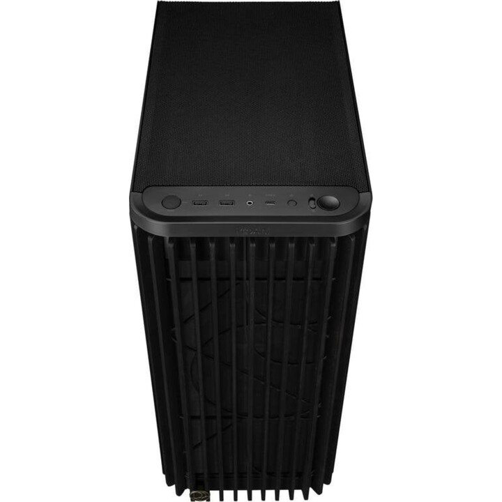 ASUS ProArt PA401 ATX case with mesh panel, wood finish, USB-C port
