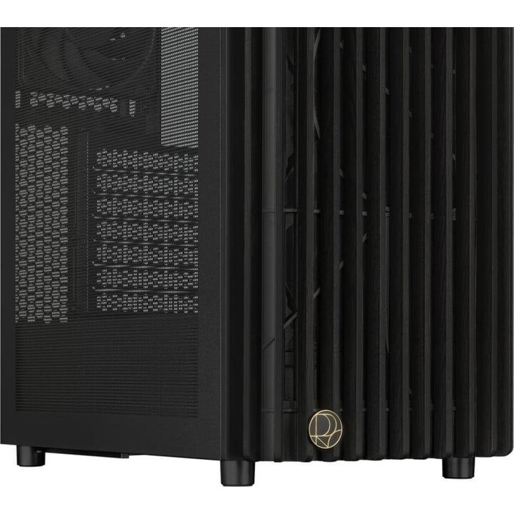 ASUS ProArt PA401 ATX case with mesh panel, wood finish, USB-C port