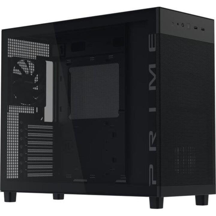 ASUS PRIME AP303 TG - Gabinete ATX com Vidro Temperado e USB-C, Preto