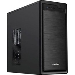 Caja Media Torre Coolbox Midi Tower Sgcc Acero Negro