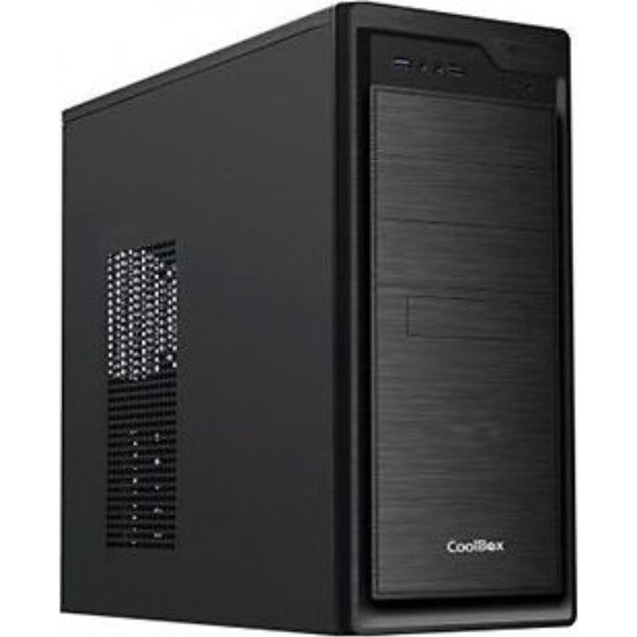 Coolbox Midi Tower Sgcc Boîtier Moyen-Tour en Acier Noir