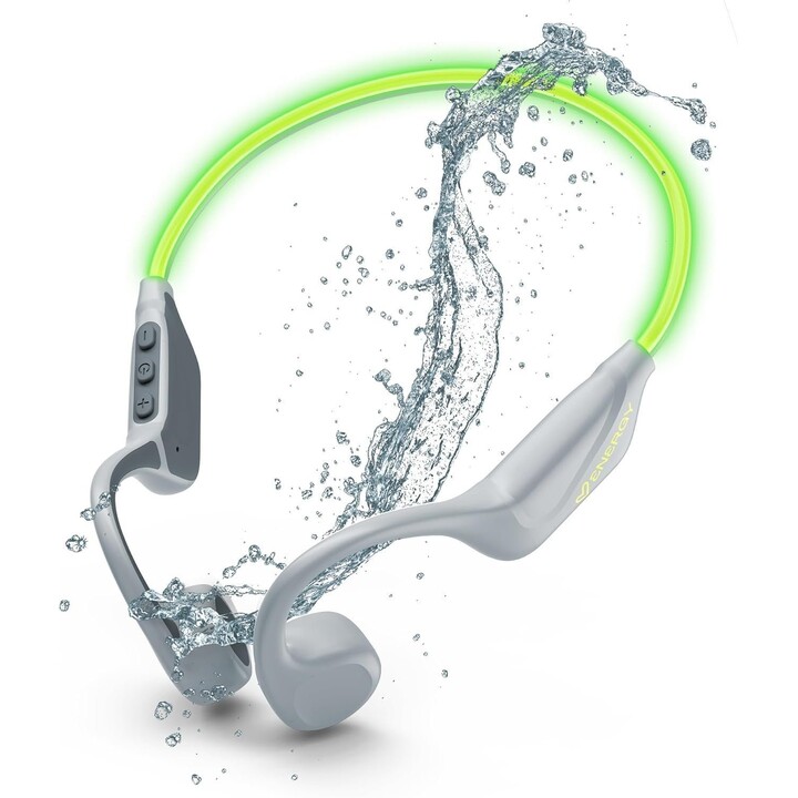 Energy Sistem VibeWave Bluetooth 5.4 Sports Headphones, 15 Hours Battery Life, Microphone, LED Lights, IPX5 Water Resistant, Mul