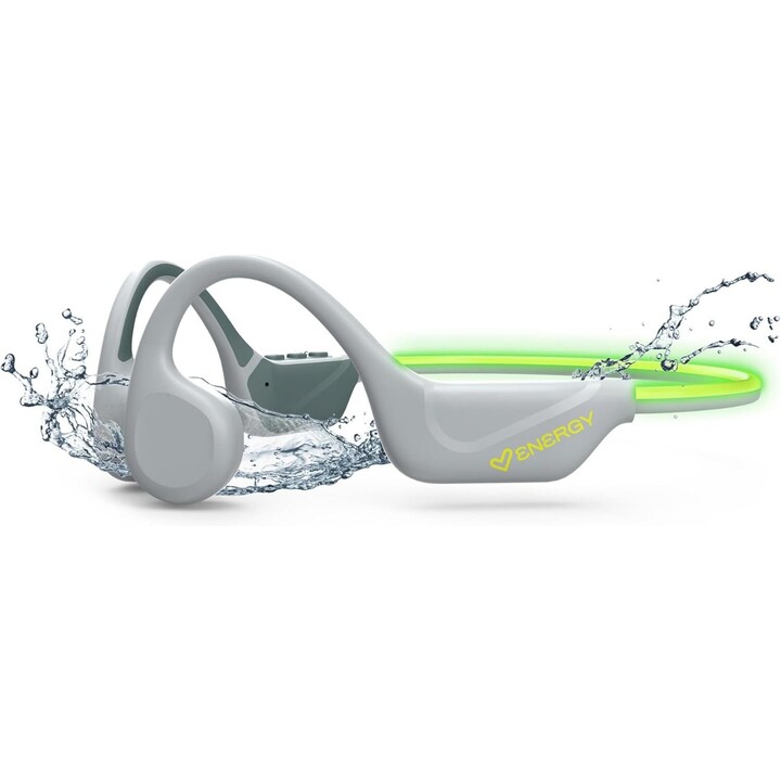 Energy Sistem VibeWave Bluetooth 5.4 Sports Headphones, 15 Hours Battery Life, Microphone, LED Lights, IPX5 Water Resistant, Mul