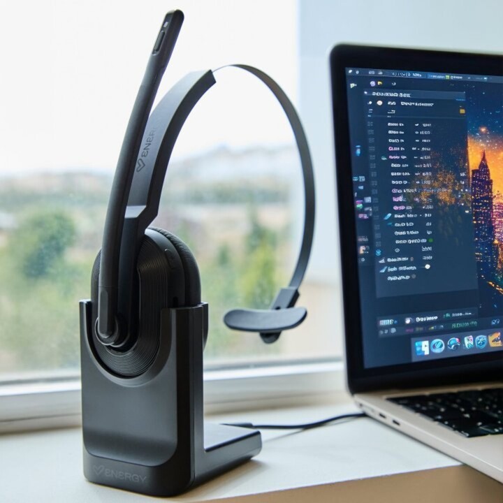 Energy Sistem Auricular + mic energy voice pure office monoaural bluetooth preto + base