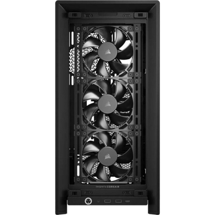 Corsair FRAME 4000D RS Midi Tower PC Case, Tempered Glass Panel, 3 Front Fans