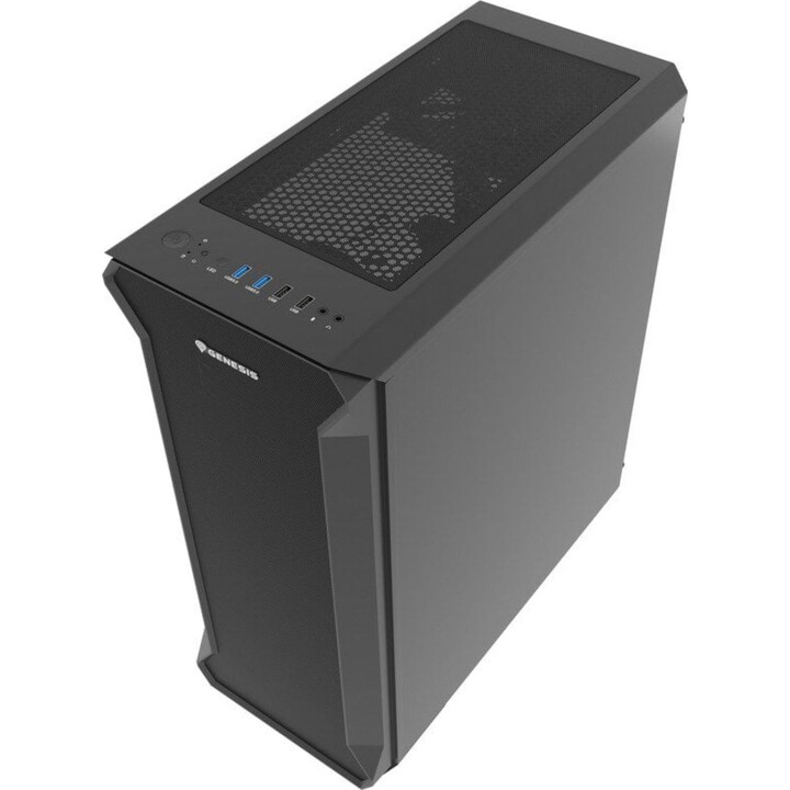 Genesis Irid 505F Midi Tower PC Tower Tempered Glass USB 3.0 Black