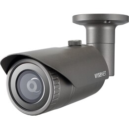Hanwha QNO-7012R (Serie Q): Telecamera IP bullet da 4MP IR per esterni, obiettivo fisso da 2,8mm, WDR 120dB, IR 20m, PoE, MicroS