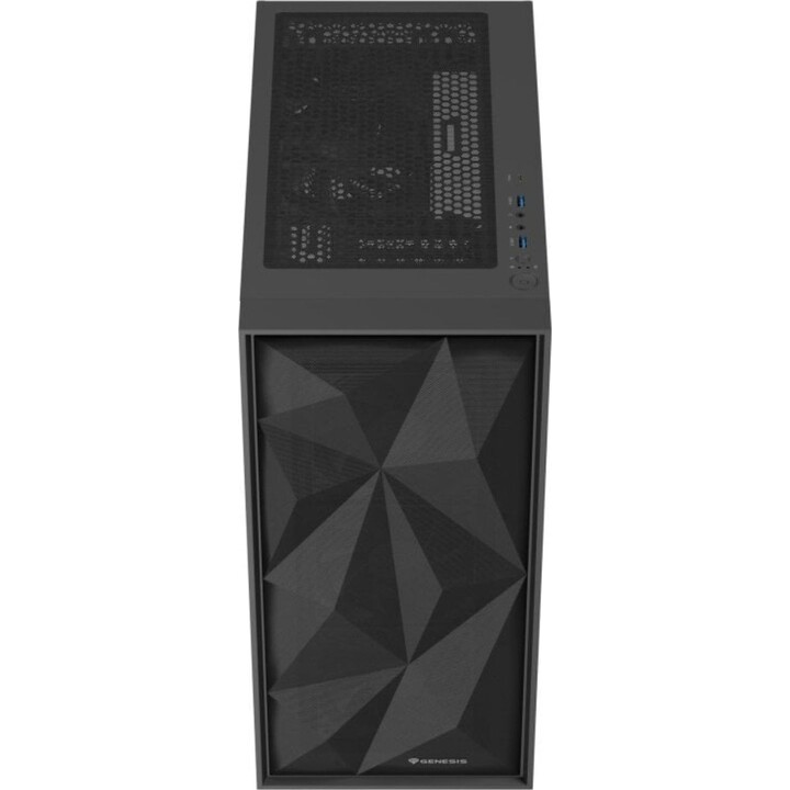 Torre PC Genesis Diaxid 605F ATX Negro Vidrio Templado USB-C Filtros Antipolvo 5 ventiladores