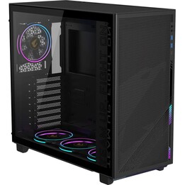 Gabinete Gigabyte Aorus C400 Glass Midi Tower ATX preto com painel de vidro temperado
