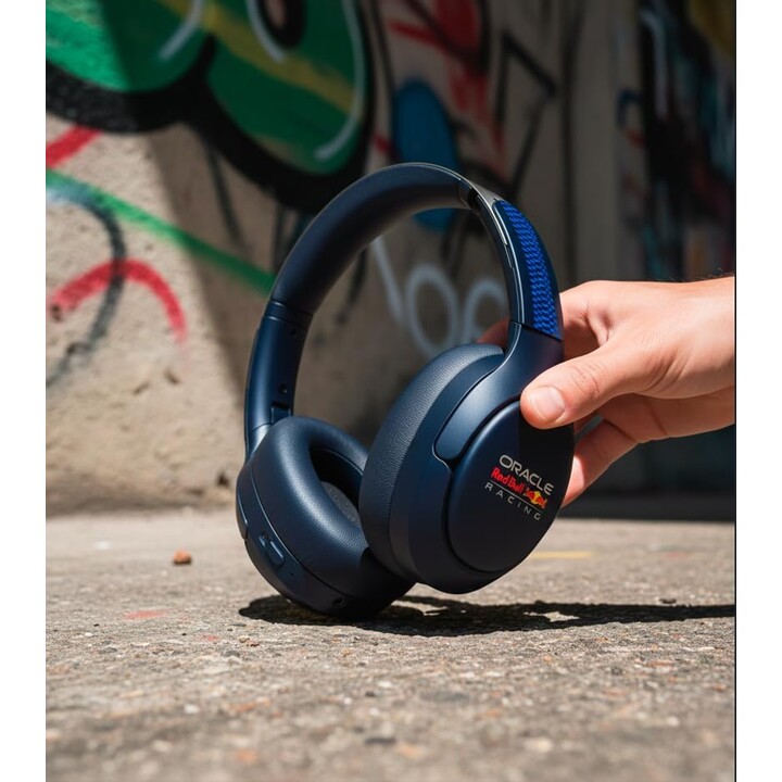 Red Bull Racing - RB-HP110 Bluetooth-Kopfhörer mit Geräuschunterdrückung, ENC-Mikrofon, 35 Stunden Akkulaufzeit
