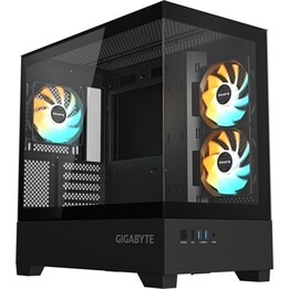 Torre PC Caja PC Gigabyte C201 Panoramic Negra ATX Cristal Templado RGB 3 Ventiladores