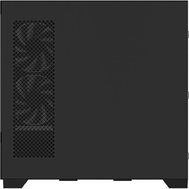 Gigabyte C201 Panoramic Black ATX PC Tower Case with Tempered Glass, RGB Lighting, and 3 Fans