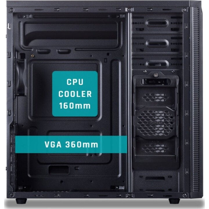 Hiditec Klyp PC Tower USB 3.0 Nero Gestione cavi Certificato CE, RoHS