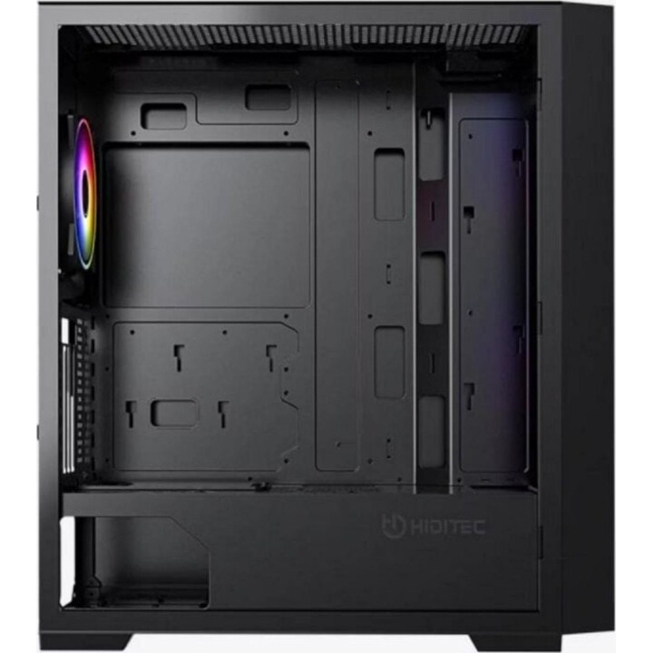Hiditec H2 AIR ARGB Gaming PC Tower E-ATX-Gehäuse aus gehärtetem Stahlglas, 4x ARGB-Lüfter