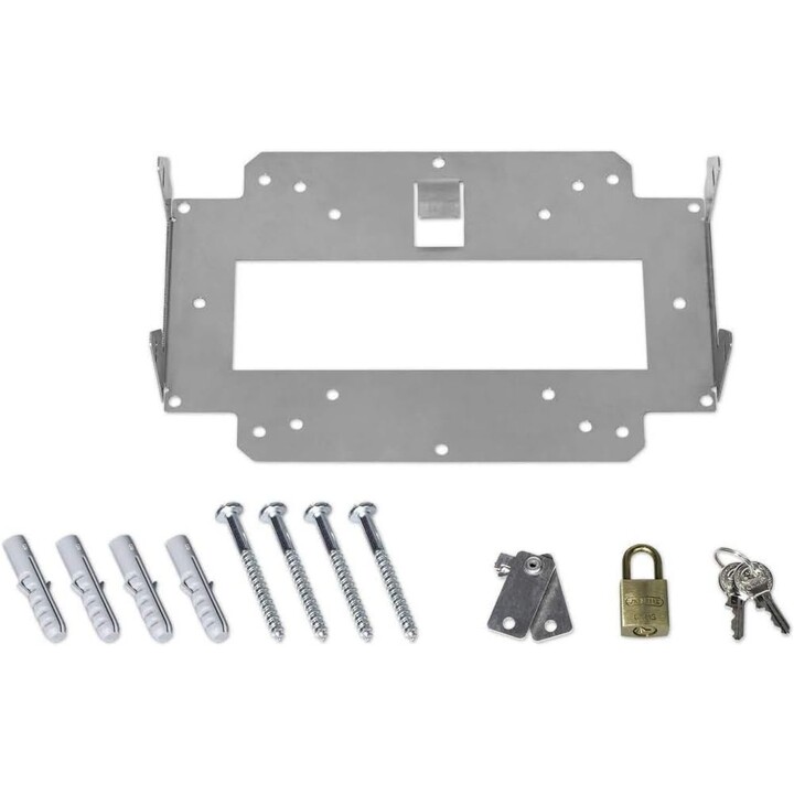 Lancom LN.Bulk 10 (61338) : Kit de fixation murale + serrure (lot de 10), supports métalliques robustes pour fixation au plafond