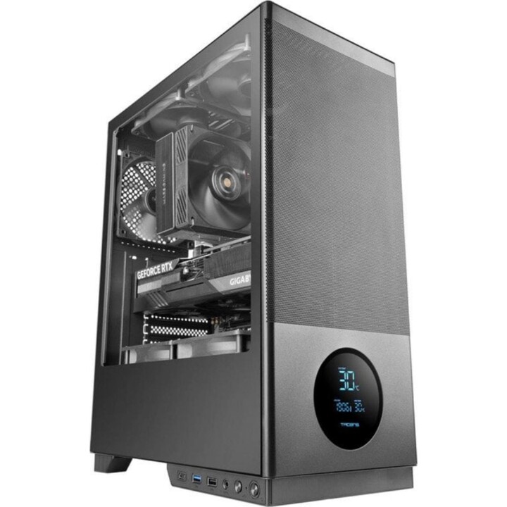 PC Tower PC Case Tacens Sagitta20 LED Semi-Torre 3x120mm USB-C Vidro Temperado Preto