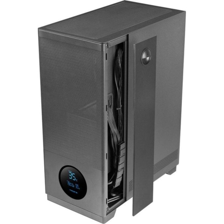 PC-Tower PC-Gehäuse Tacens Sagitta20 LED Semi-Tower 3x120mm USB-C Schwarzes gehärtetes Glas