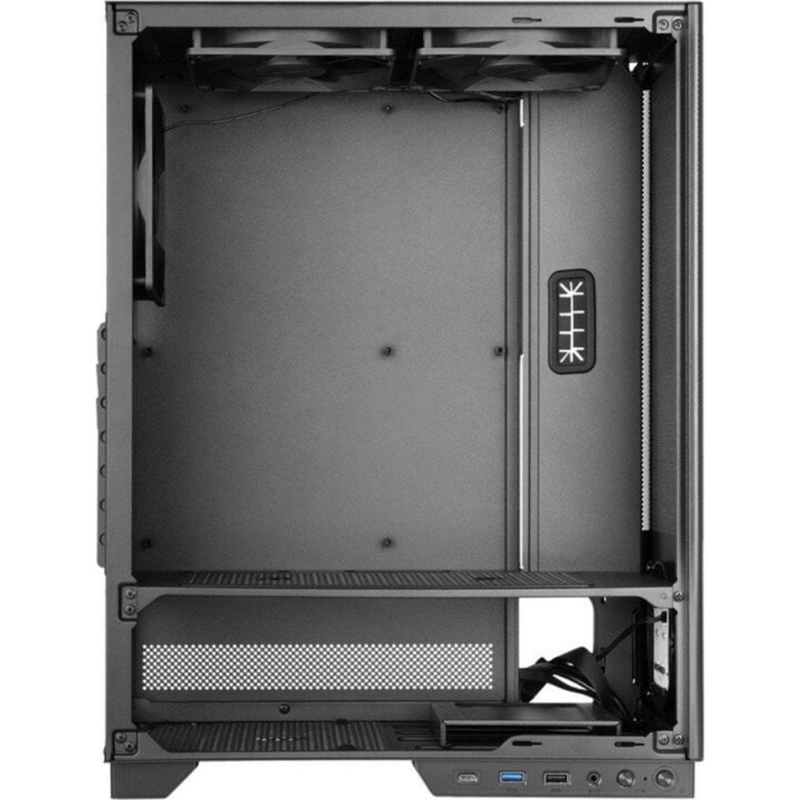 PC-Tower PC-Gehäuse Tacens Sagitta20 LED Semi-Tower 3x120mm USB-C Schwarzes gehärtetes Glas