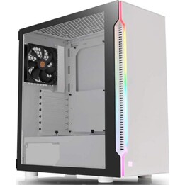 Thermaltake H200 TG RGB Snow PC Tower with Tempered Glass and USB 3.1, White