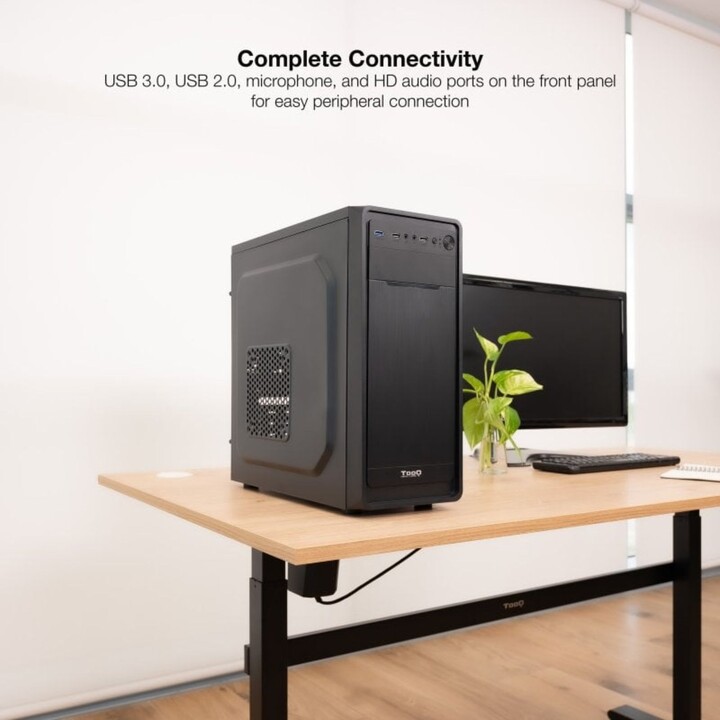 TooQ TQC-5701U3C-B Midi Tower USB 3.0 PC Tower Schwarz