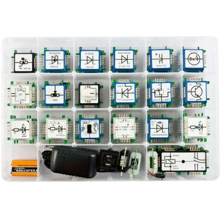 ALLNET ALL-BRICK-0654 Set di elettronica avanzata Brick'R'knowledge (inglese), 111 componenti modulari, compatibile con Arduino