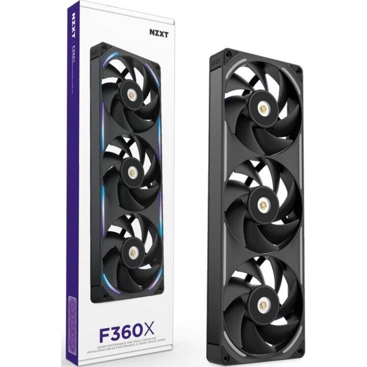 Ventilador suplementario NZXT F360X 360 mm 3100 RPM RGB Negro con PWM