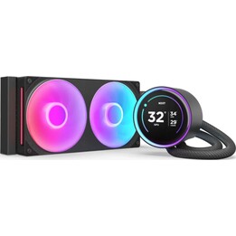 Kit de refrigeração líquida NZXT Kraken Elite 240 RGB com tela IPS de 240 mm, preto