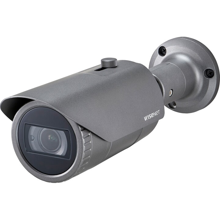 Hanwha Techwin QNO-6082R Câmara IP de Bala IR WiseNet Q 2MP, Lente Varifocal Motorizada de 3,2-10mm, WDR 120dB, IR 30m