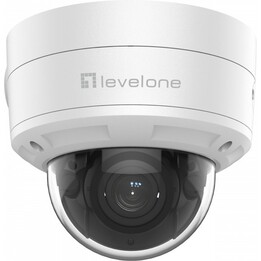 LevelOne FCS-3616 Telecamera IP a cupola da 6MP, zoom ottico 4,3x, H.265, IR 40m, WDR, audio bidirezionale, PoE, IP66/IK10