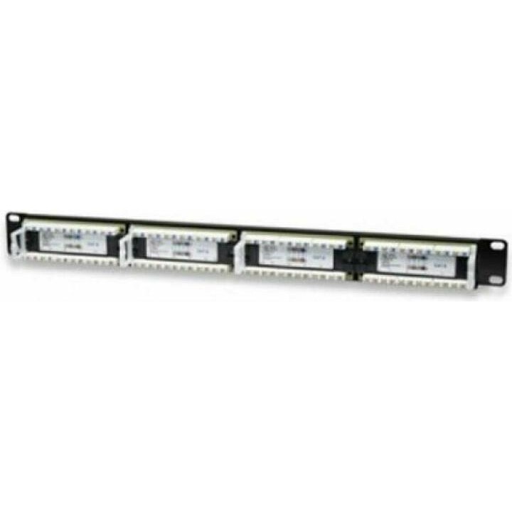 19-foot WP Rack & Cabling WP Connection Panel Cat.6a UTP 24 RJ45 Ports 1U