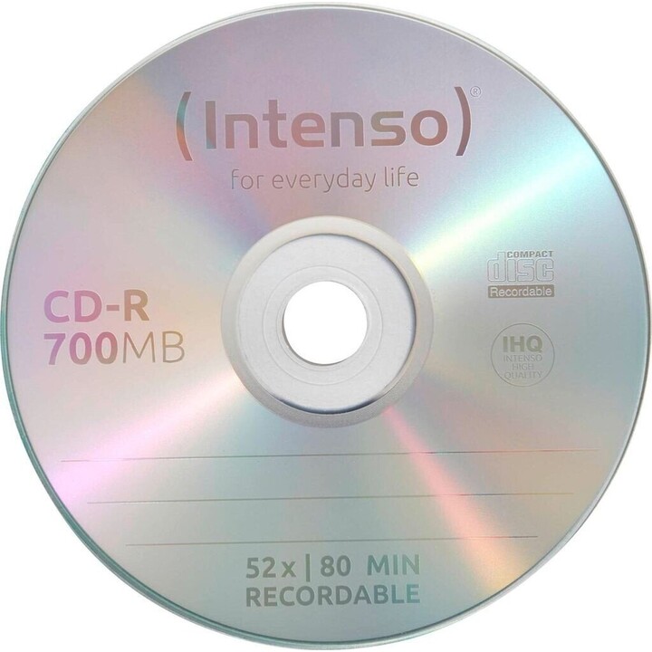 CD-R Box 100 dischi 700 MB/80 min., velocità 52x